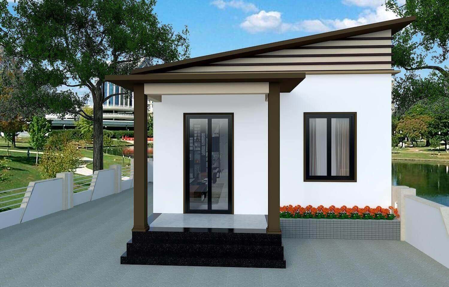 Nhà cấp 4 mái chéo