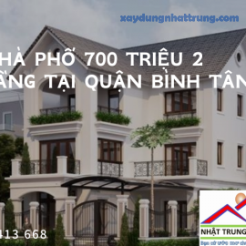 Nhà phố 700 triệu 2 tầng tại quận Bình Tân