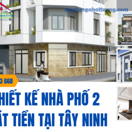 Thiết kế nhà phố 2 mặt tiền tại Tây Ninh