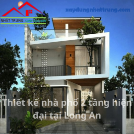 Thiết kế nhà phố 2 tầng hiện đại tại Long An