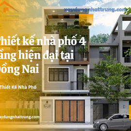 Thiết kế nhà phố 4 tầng hiện đại tại Đồng Nai